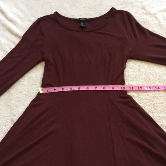 Forever 21 lace-up back brown skater dress - Picture 4 of 5